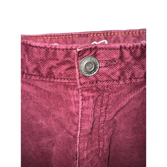 Eddie Bauer Womens Burgundy Corduroy Pants Size P6 Slim Fit - Picture 4 of 10